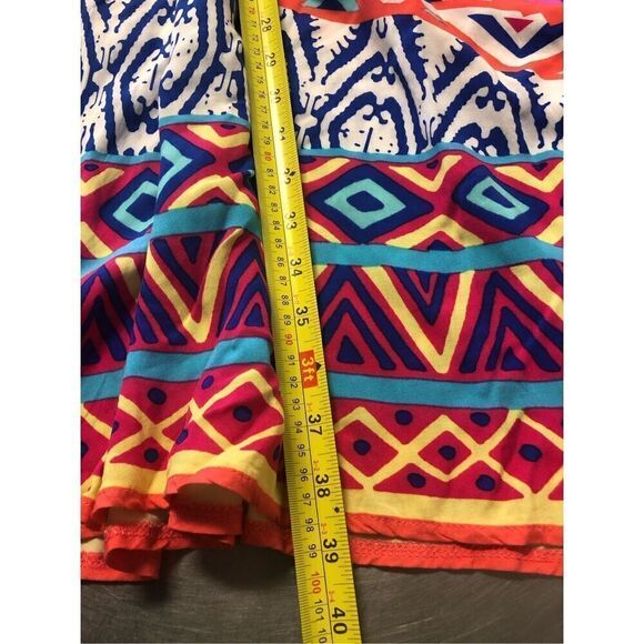 Magic Womens Maxi Skirt Flowy Multi Patterned Colorful Boho Gypsy Elastic Waist - Picture 8 of 8